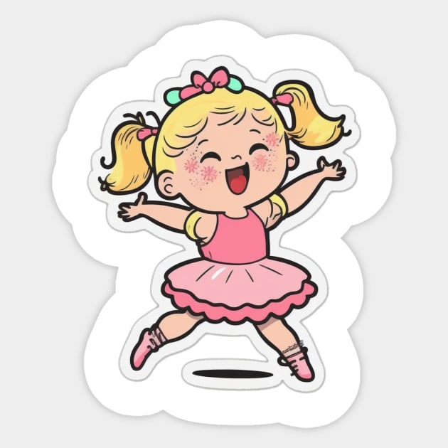 Ballet Dancer Sticker by Scribbl